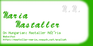 maria mastaller business card